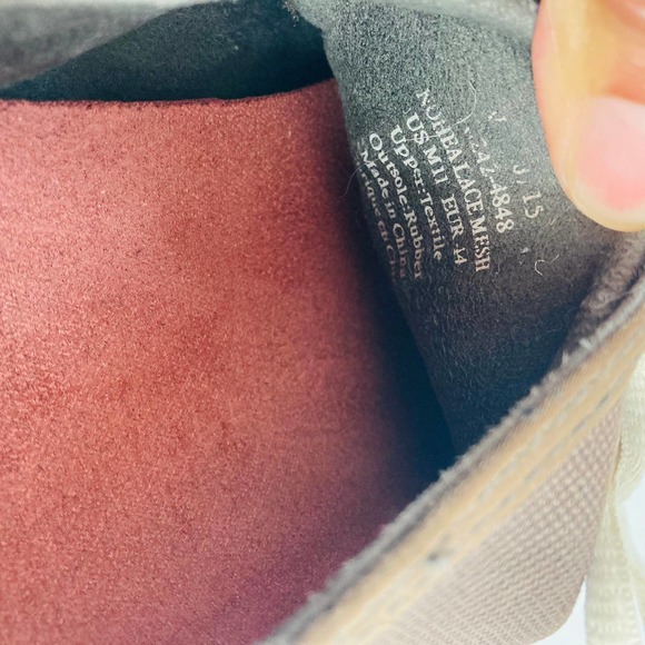 Olukai Mens Siz 11 Nohea Lace Up Mesh Casual Shoes Brown Drop In Heel Slip On - Picture 9 of 9